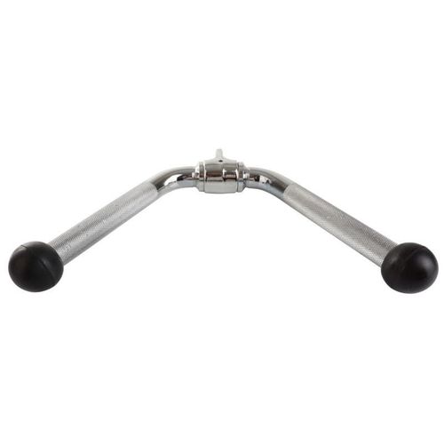 Scsports® Barre De Fixation Du Câble - Forme V, Chromé, Embouts En Caoutchouc, Charge Max 200 Kg - Barre De Traction Pour Câble, Manche Traction À Câble, Musculation, Fitness