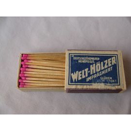 Ww2 Allemagne Boïte D'allumettes Pleine Allemande " Welt-Hölzer "