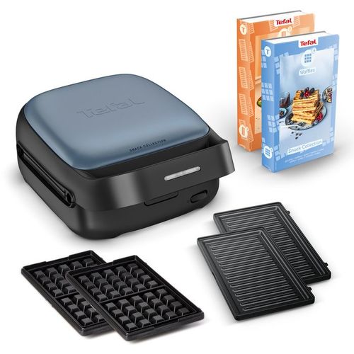 TEFAL SW8674F0 Snack Collection Aqua, Appareil à gaufre et croque-monsieur, 20 j