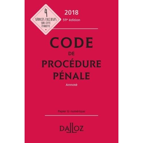 Code De Procédure Pénale - Annoté