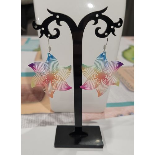 Boucles D'oreilles Fleurs Multicolores !
