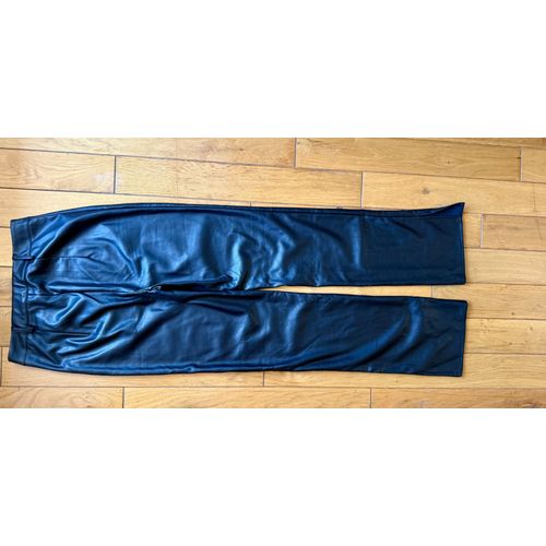 Pantalon &lt Missguided- Taille 36- -100 Polyester- Coupe Droite- Fendu Au Bas Des Jambes- Keep Away From Fire- Très Peu Mis