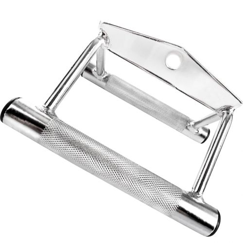 Scsports® Poignée De Rameur - En Forme V, Moletage, Ergonomique, Acier, Embouts En Caoutchouc, Charge Max 200 Kg - Barre De Traction Pour Câble, Manche Traction À Câble, Musculation, Fitness