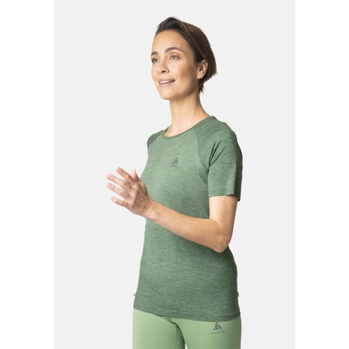 Odlo T-Shirt De Running Sans Coutures Essentials Pour Femme, S, Green
