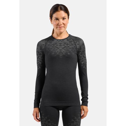 Odlo Haut Technique À Col Rond Et Manches Longues Kinship Performance Wool Warm Pour Femme, Xs, Black