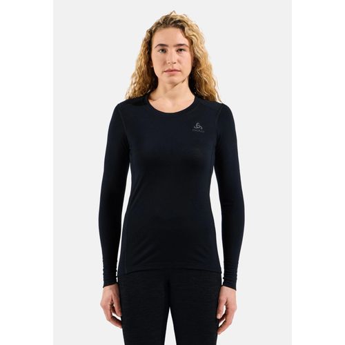 Odlo T-Shirt Technique À Col Rond En Laine Mérinos 200 Natural Pour Femme, L, Black