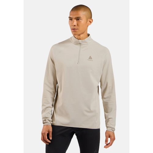 Odlo Pull De Running Semi-Zippé Zeroweight Warm 2.0 Pour Homme, Xl, Beige
