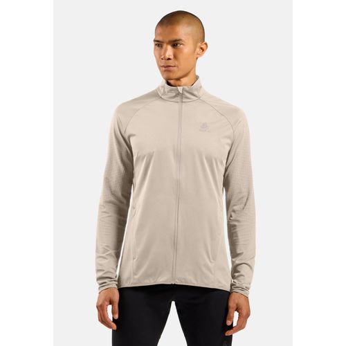 Odlo Veste De Running Hybride Zeroweight Warm 2.0 Pour Homme, M, Beige