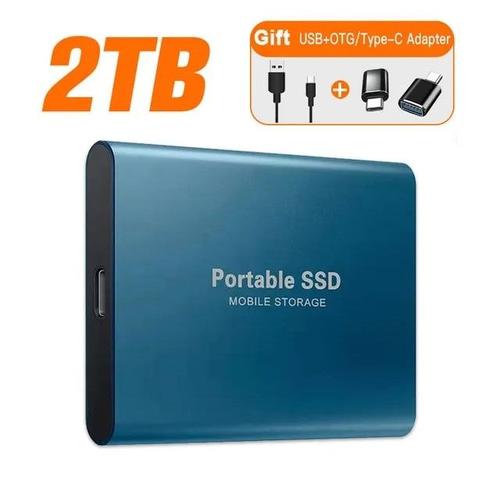 Disque Dur Externe SSD 2TO Ultra Slim 2.5 USB 3.1 Type-C Metal