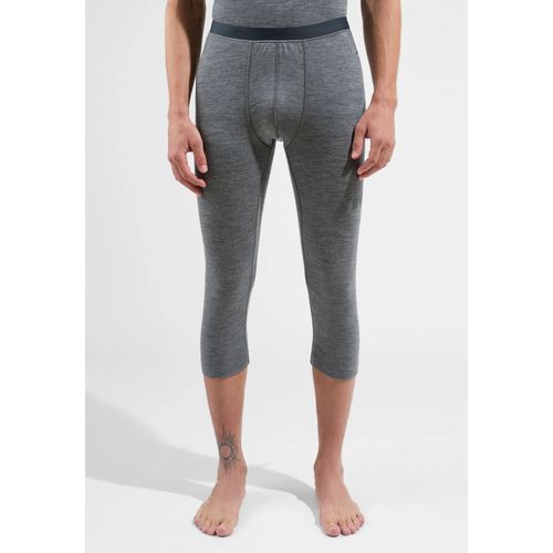 Odlo Collant 3/4 Technique En Laine Mérinos 200 Natural Pour Homme, M, Gris