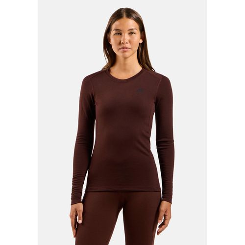 Odlo T-Shirt Technique À Col Rond En Laine Mérinos 200 Natural Pour Femme, L, Bordeaux