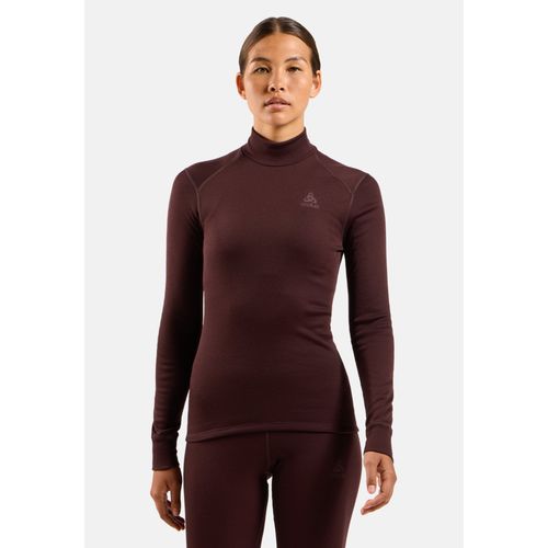 Odlo T-Shirt À Col Montant Active Warm Pour Femme, Xs, Bordeaux