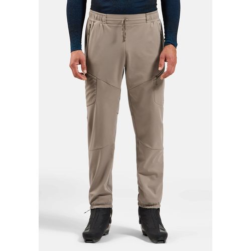 Odlo Pantalon De Ski De Fond Coupe-Vent Zeroweight X-Warm Pour Homme, L, Beige