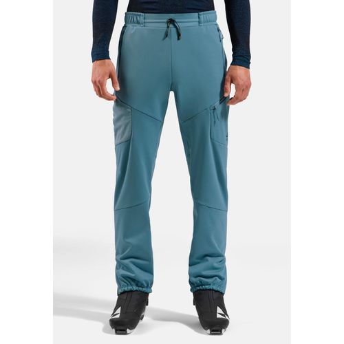 Odlo Pantalon De Ski De Fond Coupe-Vent Zeroweight X-Warm Pour Homme, M, Blue