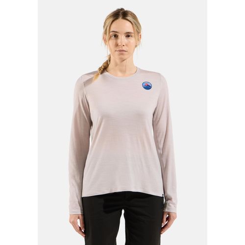 Odlo T-Shirt À Manches Longues En Laine Mérinos 160 Ascent Matterhorn Pour Femme, S, Beige