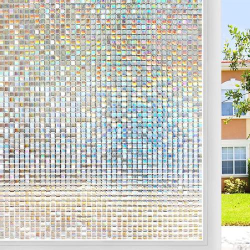 Autocollants en verre dépoli pour fenêtre à motif mosaïque film anti-regard opaque translucide pour salle de bains anti-éblouissement