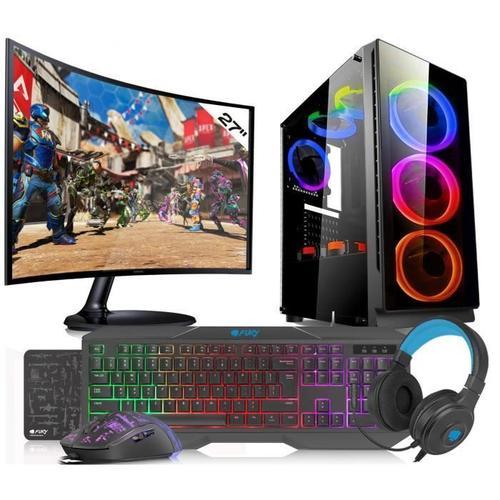 Vist pc gaming ryzen 5 - ram 16go - rx 580 - ssd 1to m.2 - lcd 27 - windows  11 pro VIST Pas Cher 