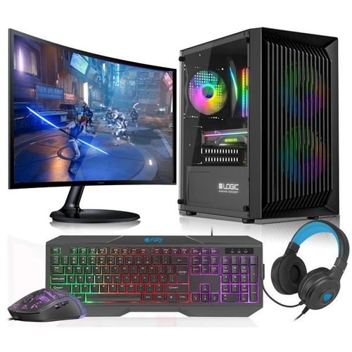 Kit Gaming VIST - Ryzen 5 3600 - RAM 32Go - RX 6600 - SSD 1To M.2 - LCD 24 - Windows 11 Pro