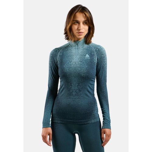 Odlo Sous-Vêtement Technique À Demi-Zip Pow Blackcomb Pour Femme, Xs, Blue
