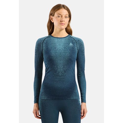 Odlo Sous-Vêtement Technique À Col Rond Pow Blackcomb Pour Femme, M, Blue
