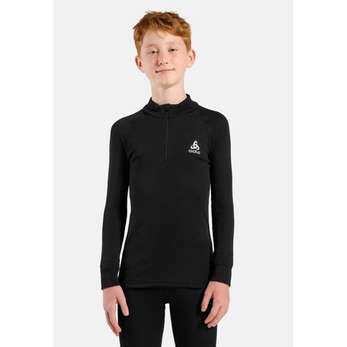 Odlo Haut À Manches Longues Et Col Montant À ¿ Zip Active Warm Pour Enfant Pour Enfant, 164, Black