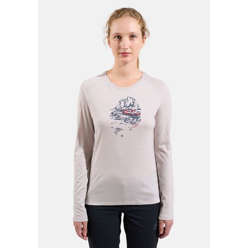 Odlo Haut À Motif Norvège En Laine Mérinos 200 Ascent 365 Pour Femme, L, Beige