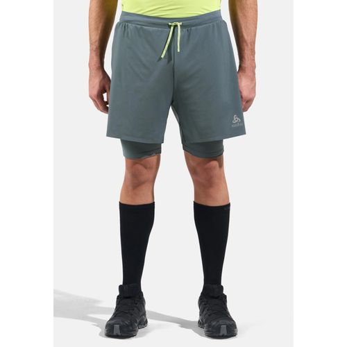 Odlo Short 2-In-1 De Trail Running De 15 Cm À L¿Entrejambe X-Alp Pour Homme, S, Green