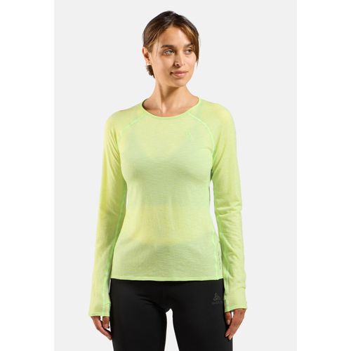 Odlo T-Shirt À Manches Longues De Trail Running X-Alp Performance Wool 115 Pour Femme, M, Green