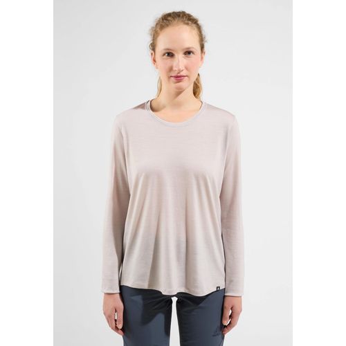Odlo Haut À Manches Longues En Laine Mérinos 200 Ascent 365 Pour Femme, M, Beige