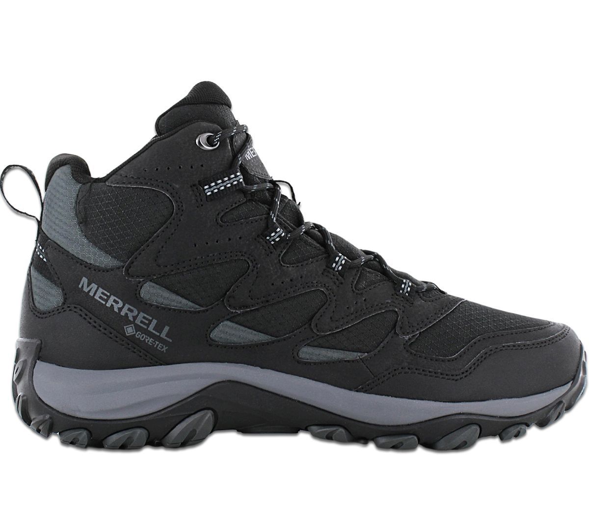 Merrell West Rim Sport Mid Gtx Gorestex Chaussures De Randonnée Marche Trekking Noir J036519