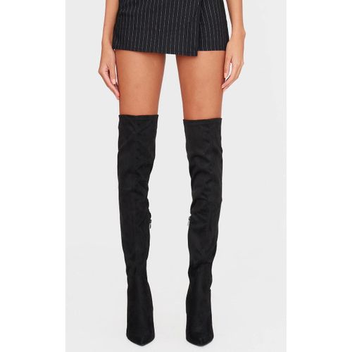 Bottes Hautes Noires Large Bout Pointu Noir