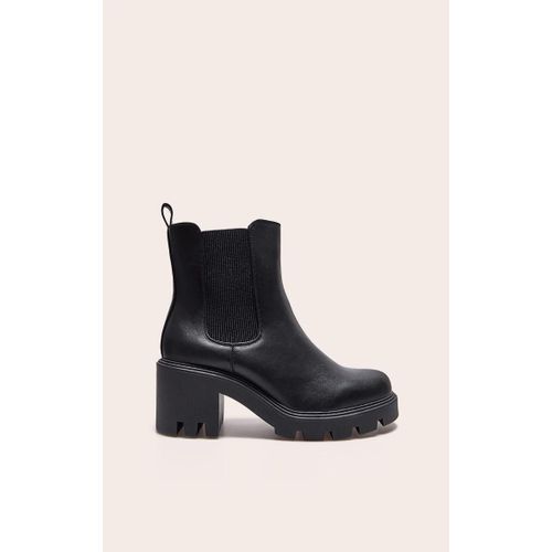 Bottines Chelsea Chunky En Pu Noir Pointure Large, Noir - 36