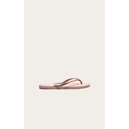 Havaianas Tongs Slim Or Rose À Strass, Or Rose