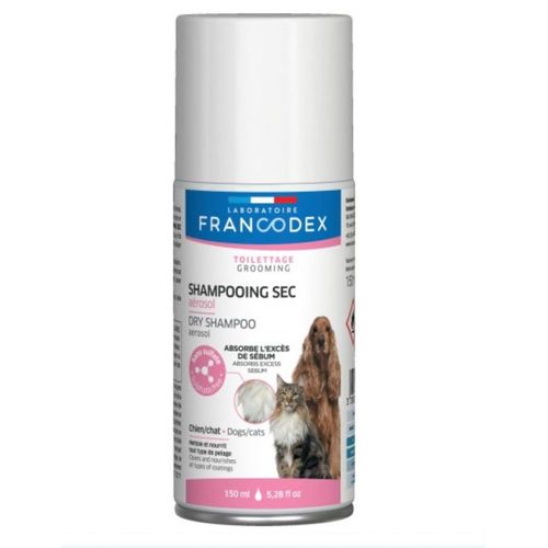 Shampooing Sec En Aérosol 150 Ml, Pour Chiens Et Chats