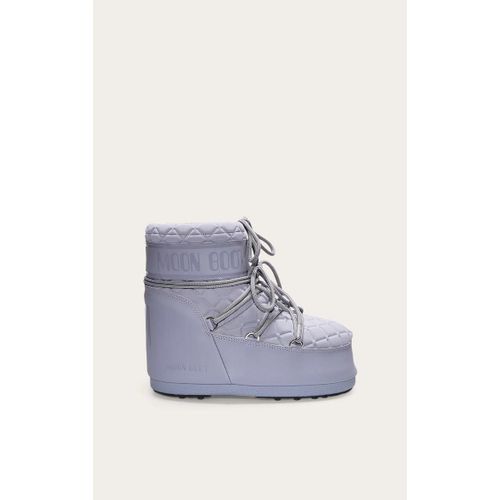 Moon Boot Bottes Basses Matelassées Grises Icon Low, Gris