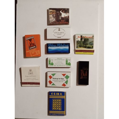 Boîtes Et Pochettes D'allumettes Touristiques France Et Monde 10 Articles