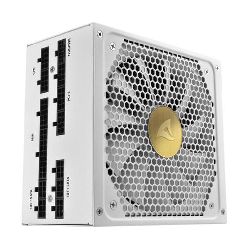 Sharkoon REBEL P30 Gold 1000W ATX3.0 (blanc, 1x 12VHPWR, 4x PCIe, gestion des c?bles, 1000 watts), Alimentation PC