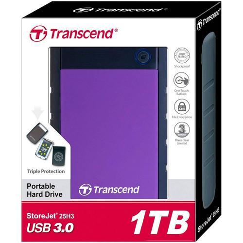 Disque Dur Externe 1 To 2.5" USB 3.1 - Transcend StoreJet 25H3