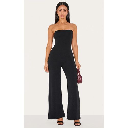 Petite Combinaison Bustier Large En Jersey Doublé Noir, Noir