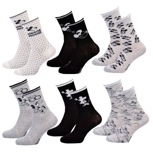 Chaussettes Pack Femme Disney Minnie Pack De 6 Paires 0443