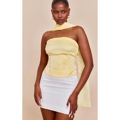 Corset Jaune Beurre Froncé À Foulard, Jaune Beurre
