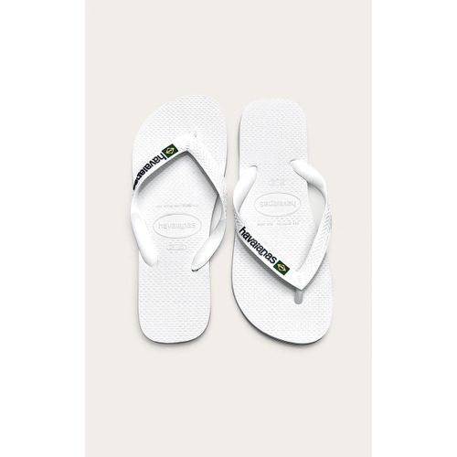 Havaianas Tongs Blanches À Logo Brésil, Blanc