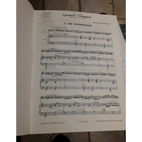 Darius Milhaud 4 Visages The Wisconsonian Alto 