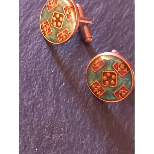 Boutons De Manchette Émaillé