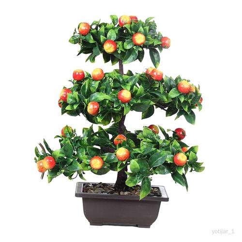 Plantes artificielles en pot, hauteur 34cm, décoration de table pour décor Pomme