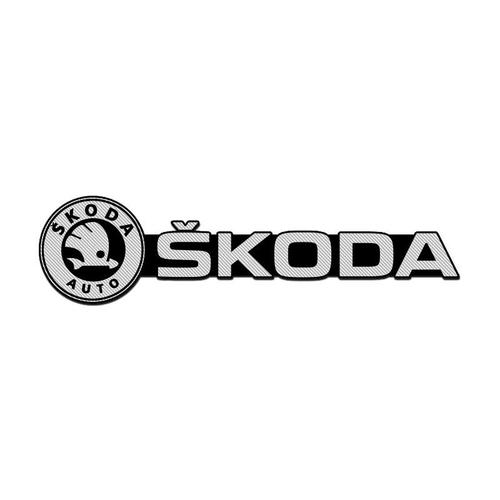 Lot De 2 Metal Horn Label Voiture Poignée Autocollant Voiture Audio Modification Décoration Intérieur Pour Skoda