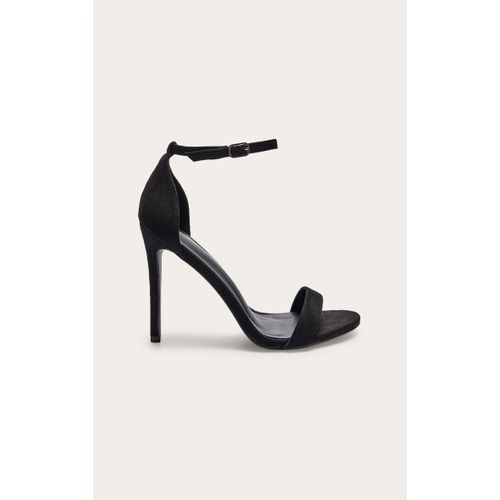 Sandales À Talons & Bride Noires En Suédine, Noir - 42