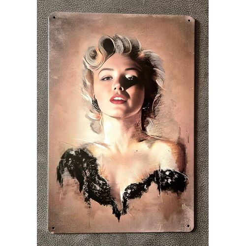 Plaque métallique décorative Marilyn Monroe