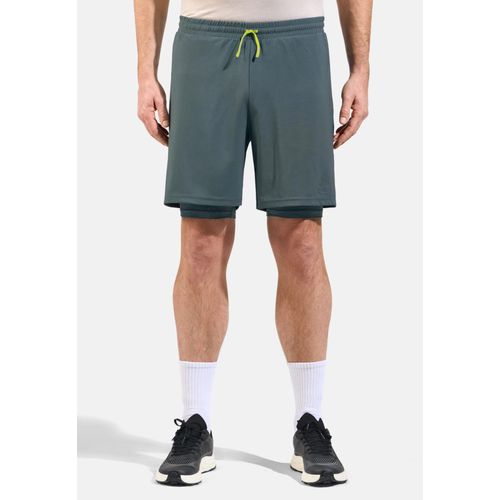 Odlo Short 2 En 1 De 18 Cm À L¿Entrejambe Active 365 Pour Homme, S, Green