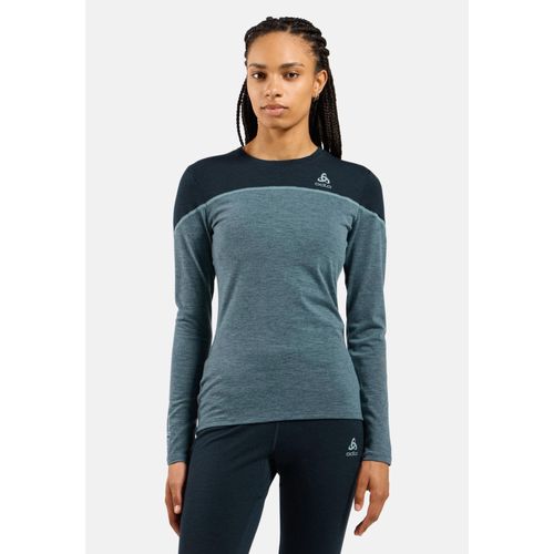 Odlo Haut Technique À Manches Longues Revelstoke Performance Wool Warm Pour Femme, S, Blue